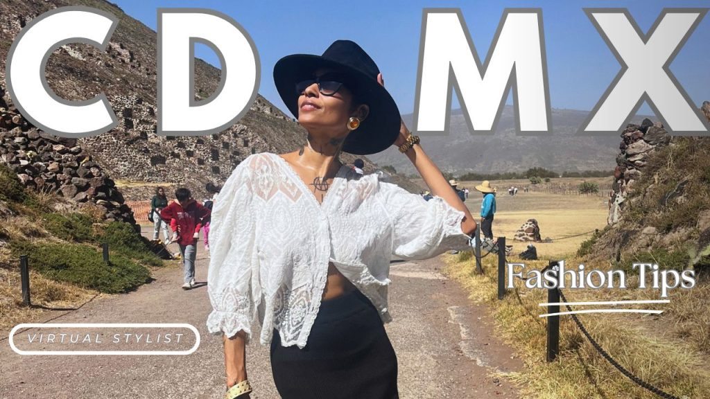 In the vibrant land of Mexico, a sophisticated woman exudes charm as she showcases her lace top and exquisite suede hat. A picture of elegance!