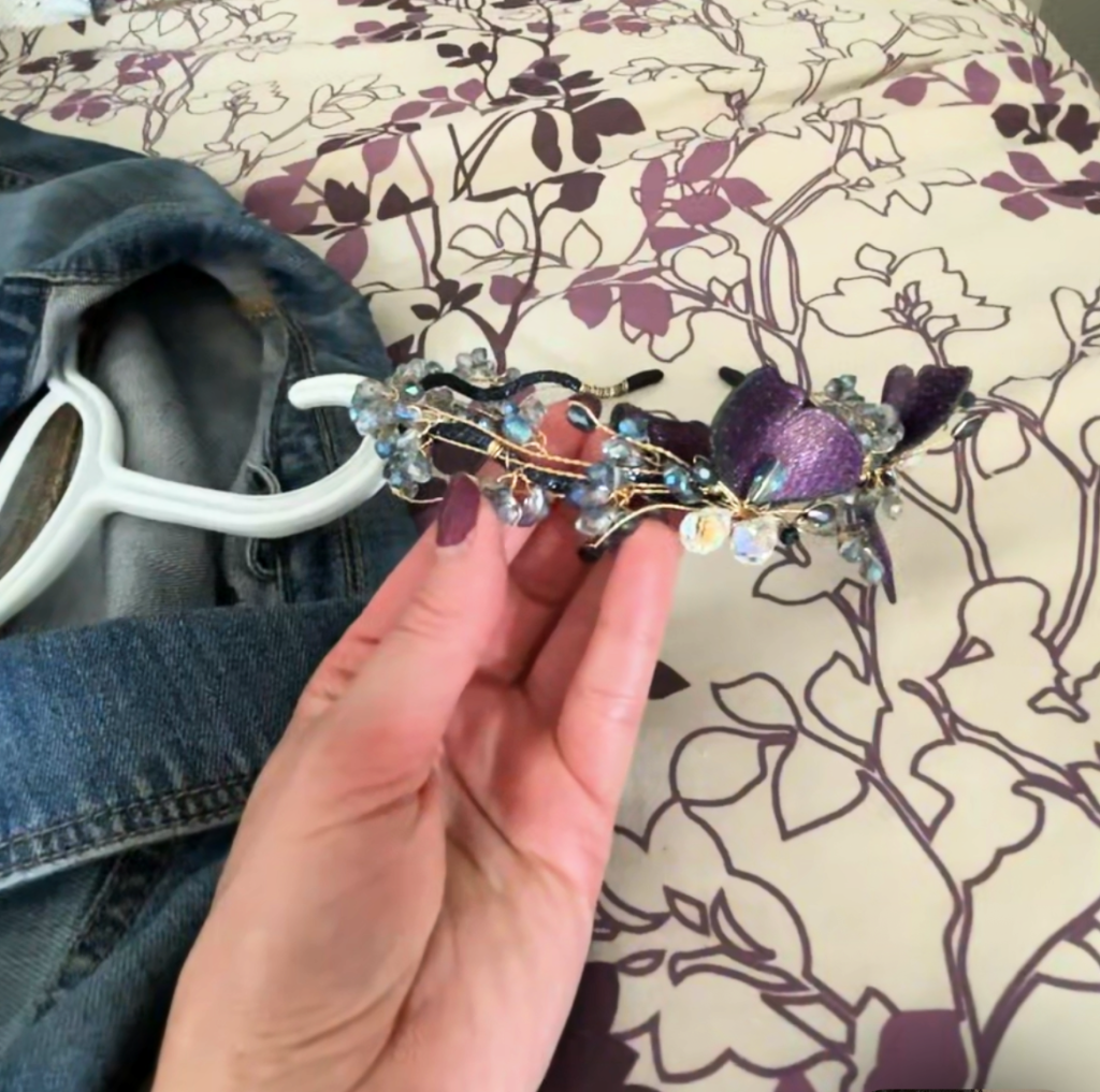 a floral headband
